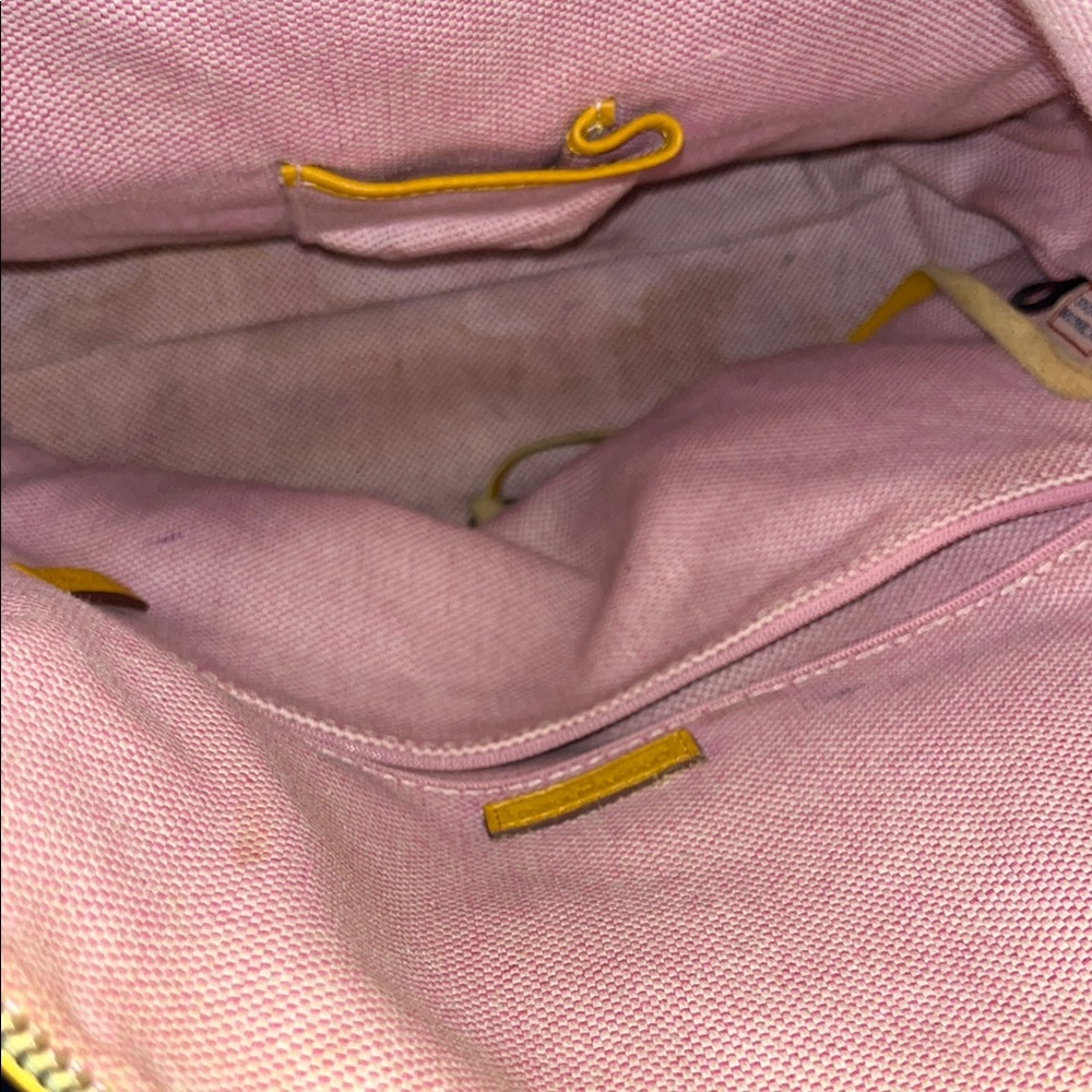 Dooney & Bourke Yellow Leather Tote Bag - Picture 7 of 13